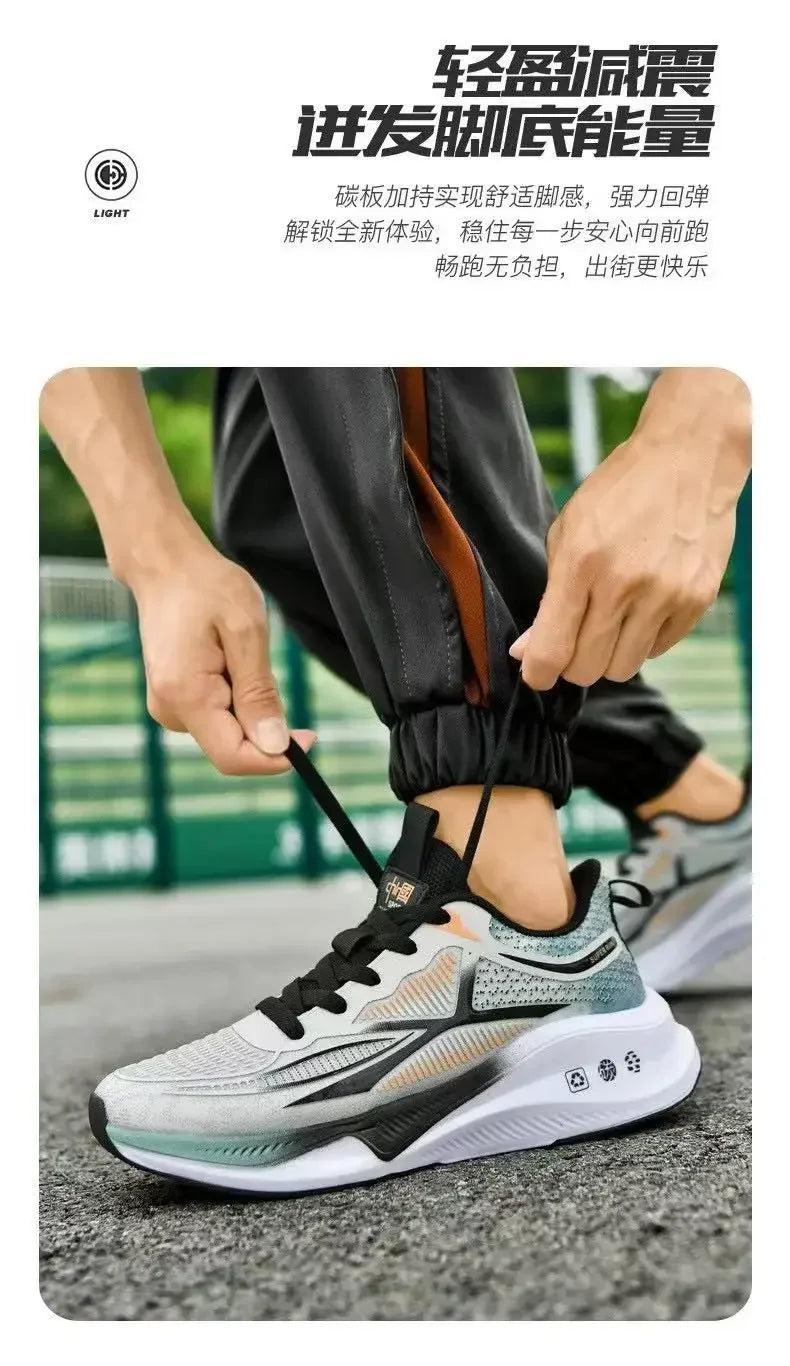 Men’s Lightweight Running & Walking Sneakers – Breathable Lace-Up